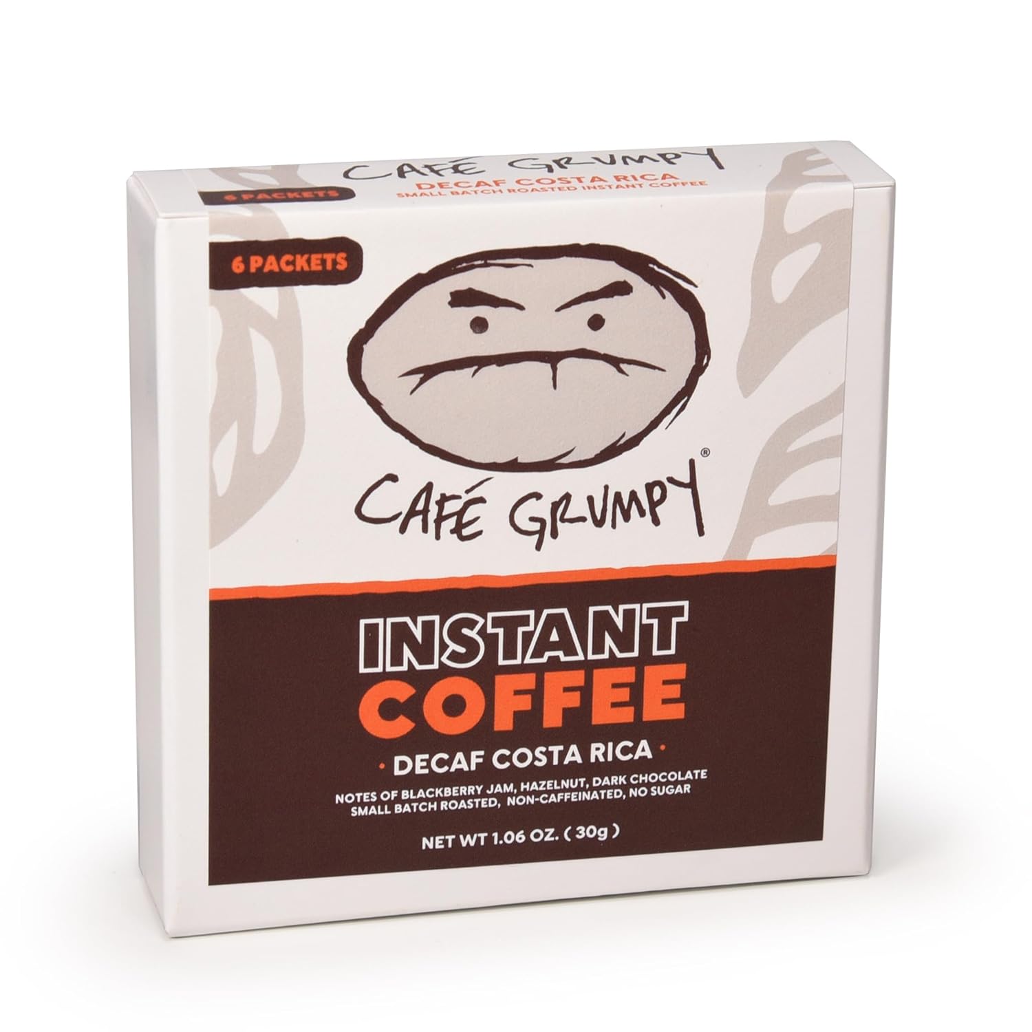 Café Grumpy – Café instantáneo de una sola porción – Descafeinado procesado con agua suiza – Tostado medio – Sabor a granos arábica molidos frescos