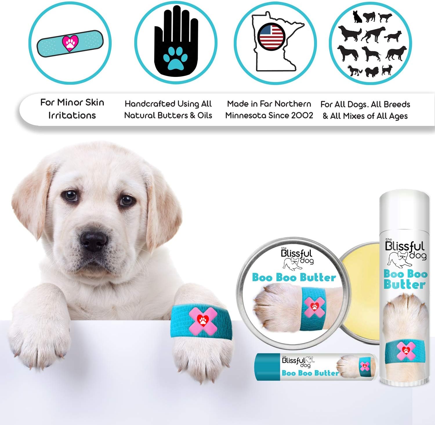 The Blissful Dog 1 oz TIN St. Bernard Booboo Mantequilla