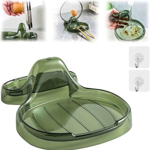 Espátula de cocina, soporte multifunción para espátulas de cocina, soporte para cucharas con soporte para tapa, soporte de cuchara de plástico de Espátula de cocina, soporte multifunción para espátulas de cocina, soporte para cucharas con soporte para tapa, soporte de cuchara de plástico de