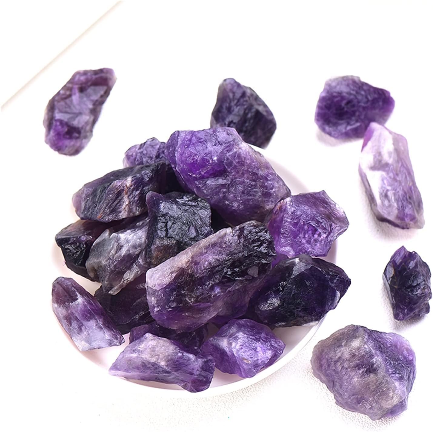 Feng Shui Decorar 1 pieza de amatista natural piedra irregular púrpura grava espécimen de cristal de cuarzo crudo accesorio de regalo decoración del