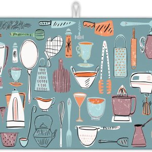 UIUPRO Juego de utensilios de cocina de 18 x 24 pulgadas, tapete de secado de platos para encimera de cocina, microfibra ultra absorbente, cafetera, UIUPRO Juego de utensilios de cocina de 18 x 24 pulgadas, tapete de secado de platos para encimera de cocina, microfibra ultra absorbente, cafetera,