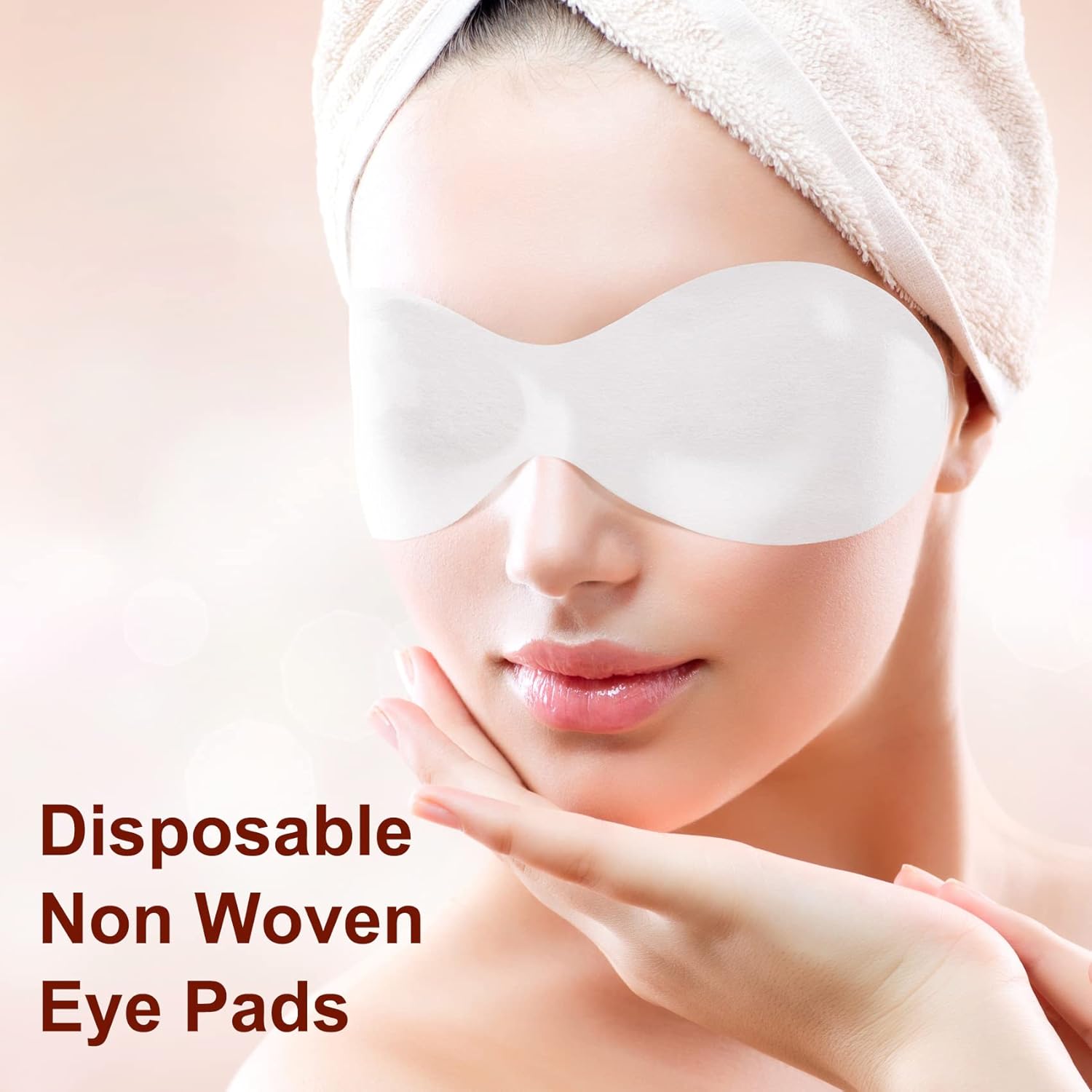 PAGOW 400 hojas desechables no tejidas para el cuidado de los ojos, almohadillas faciales de papel de algodón, spa, máscara de ojos transparente,