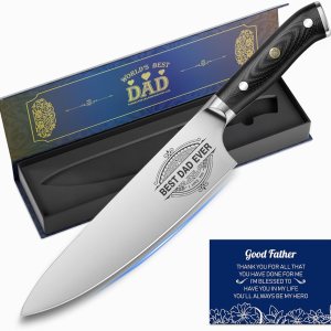 Regalos para papá de hija e hijo, cuchillo de chef “BEST DAD EVER”, Día del Padre, cumpleaños, Navidad, regalos para papá, cuchillo de chef Regalos para papá de hija e hijo, cuchillo de chef “BEST DAD EVER”, Día del Padre, cumpleaños, Navidad, regalos para papá, cuchillo de chef