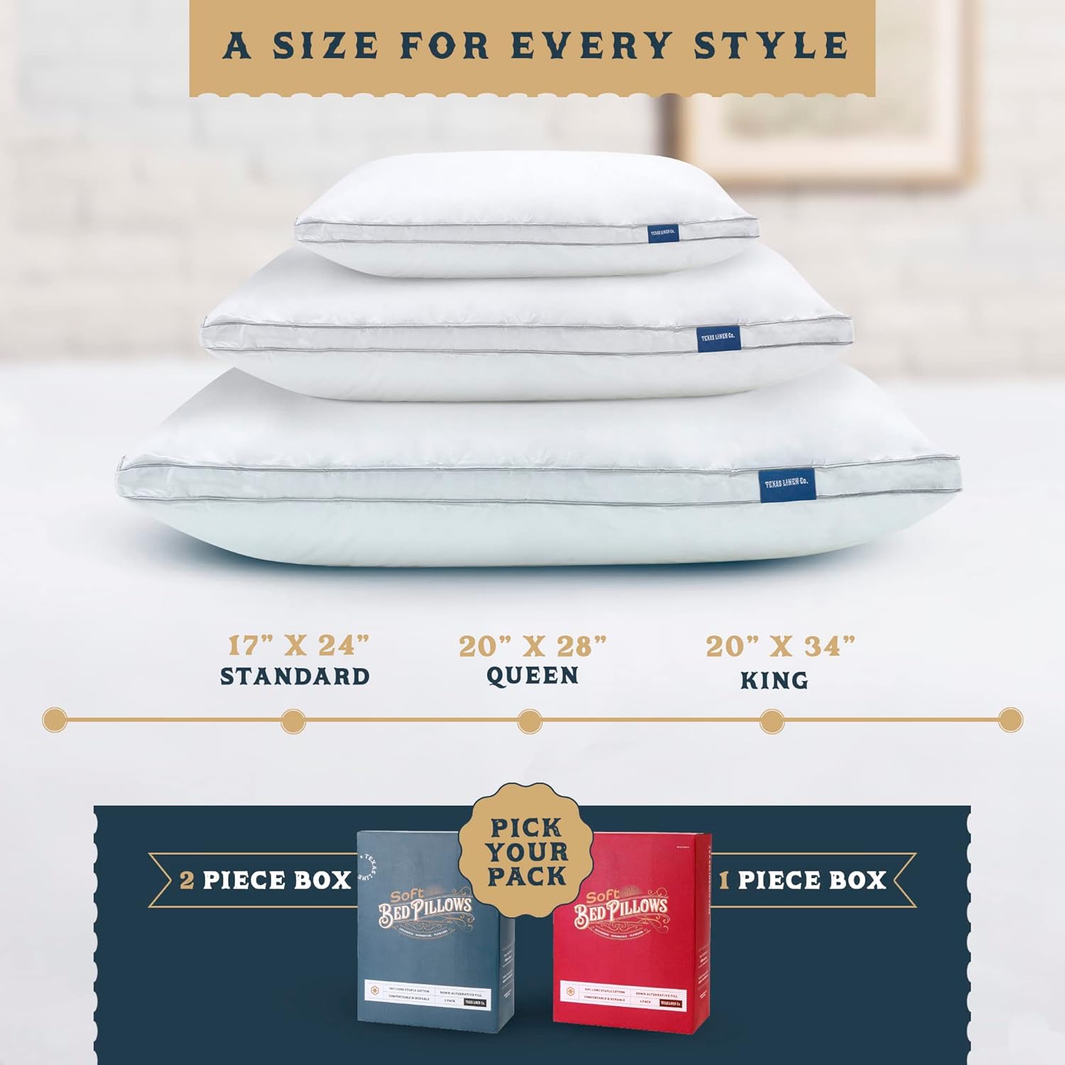 TEXAS LINEN CO. Hotel Collection – Almohada de cama para dormir, tamaño King, 1 pieza, extra suave, refrescante, almohada de algodón de lujo con
