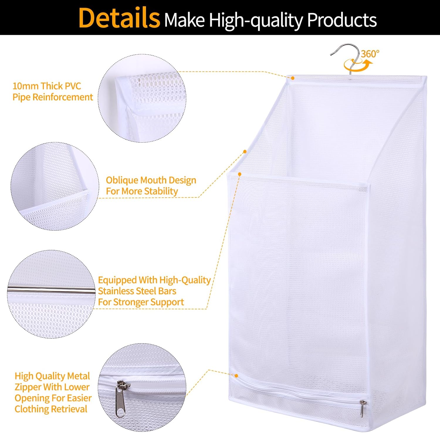 Bolsas de lavandería plegables de malla transpirable para colgar, secado rápido, portátil, ahorro de espacio, cesta de lavandería para dormitorio,
