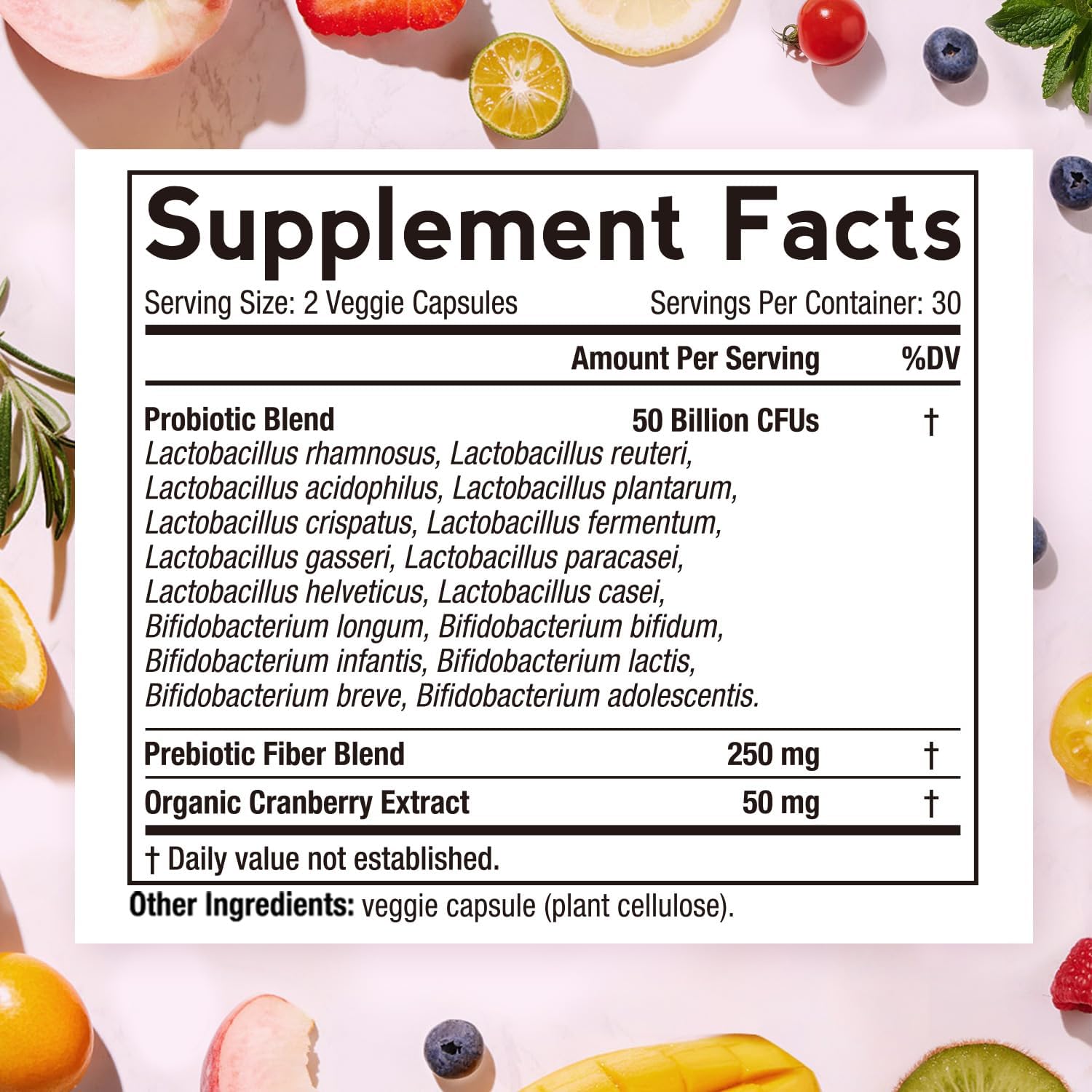 Doctor’s Recipes Probióticos para mujeres, 50 mil millones de UFC, 16 cepas, con prebióticos orgánicos de arándano, estable en el almacenamiento,