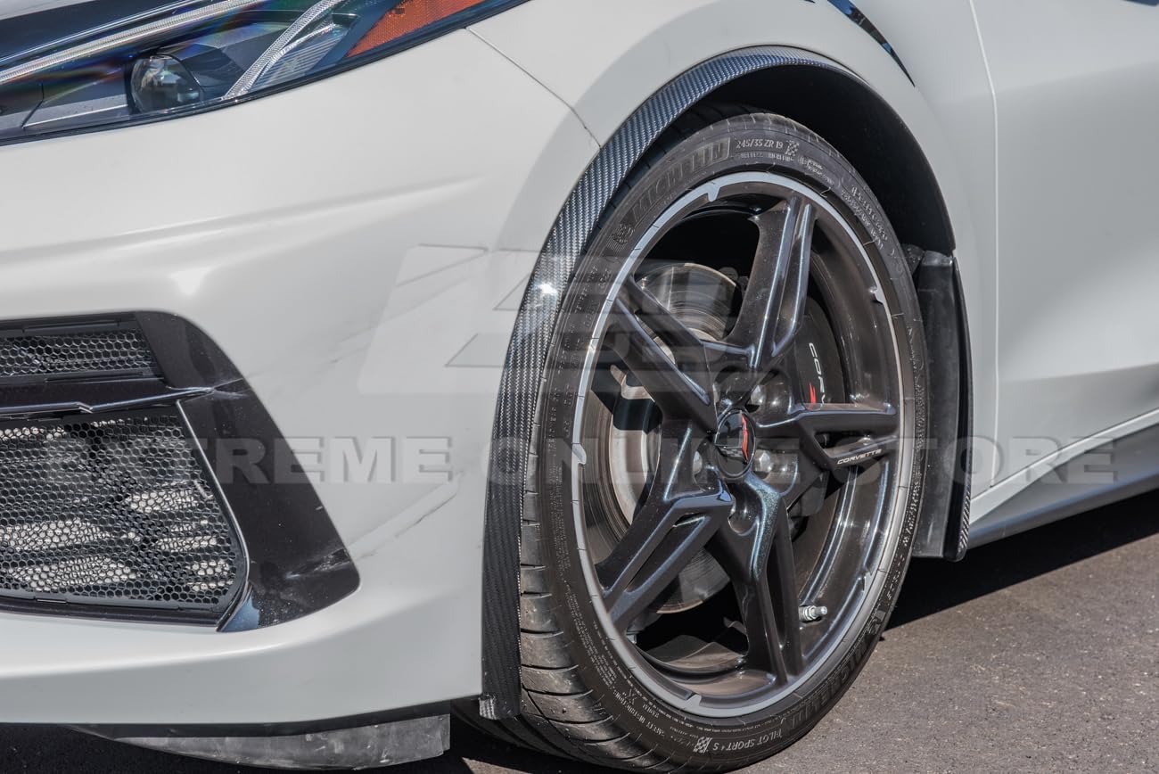 Repuesto para todos los modelos Chevrolet Corvette C8 2020  Paquete de rendimiento para moldura de rueda delantera lateral par de extensiones de