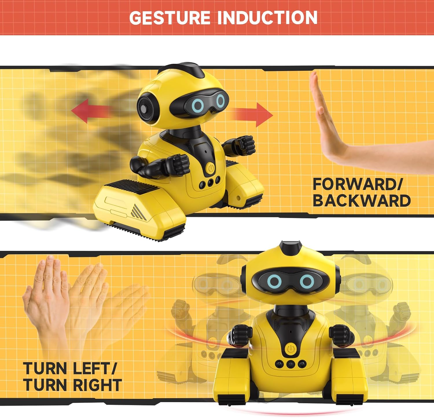 AONGAN Juguetes robot, robot de control remoto, detección de gestos, programación inteligente, recargable para niños de 8 a 10 años