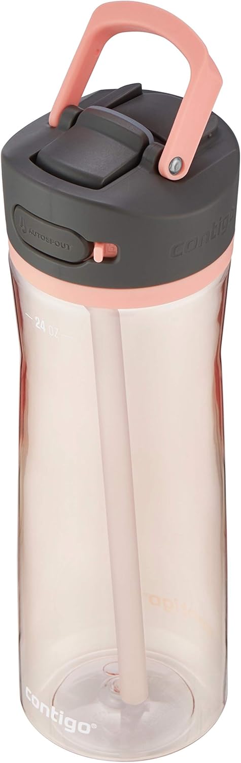 Contigo AUTOSPOUT Botella de agua, 24 oz, limonada rosa