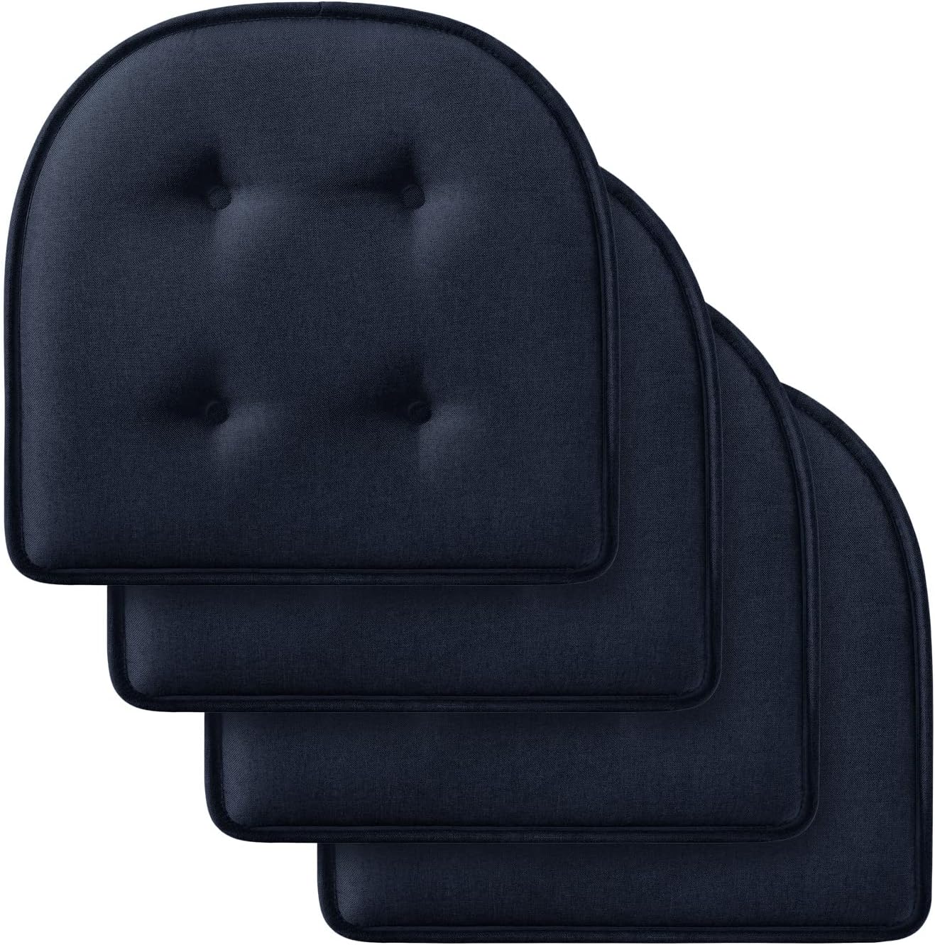 downluxe Cojines de espuma viscoelástica para sillas de comedor, almohadillas antideslizantes para sillas de cocina y sillas de oficina, en forma de