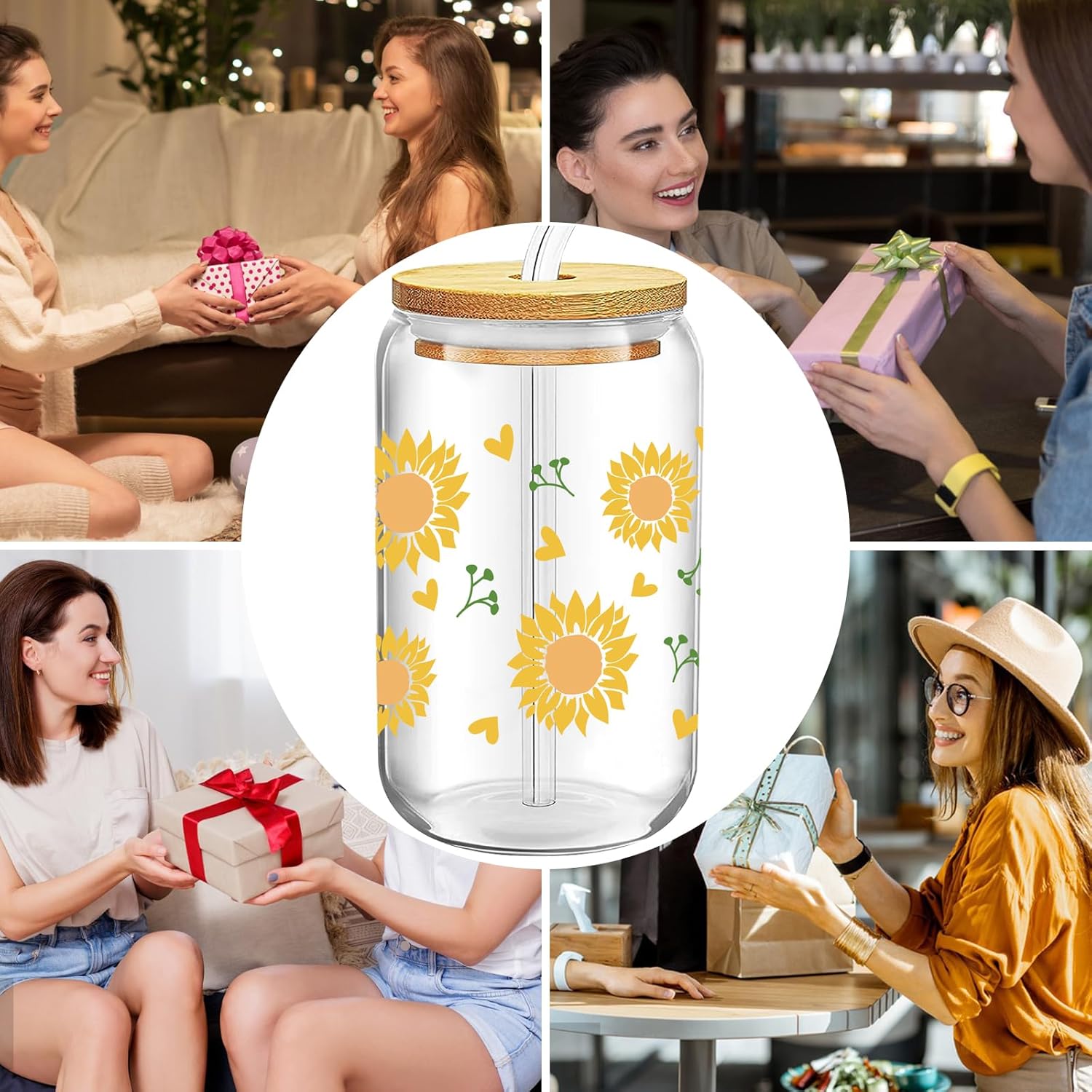 Lovearth Regalos de girasol para mujer, decoración de girasol, regalos inspiradores, cumpleaños, regalos del día de la madre para amigos, esposa,