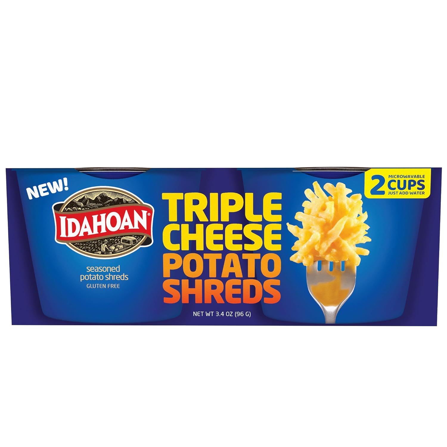 Idahoan Triple Cheese Shreds Cups, 3.4 oz (paquete de 12)