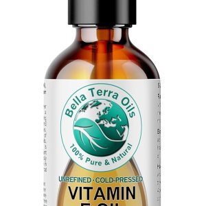Bella Terra Oils – Aceite orgánico de vitamina E de 2 onzas – Derivado de germen de trigo orgánico, esencia de tocoferol D-alfa, infundido con Bella Terra Oils – Aceite orgánico de vitamina E de 2 onzas – Derivado de germen de trigo orgánico, esencia de tocoferol D-alfa, infundido con