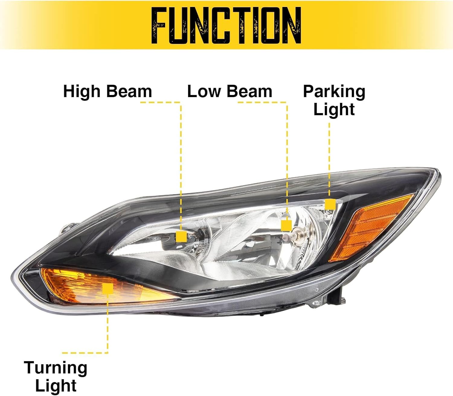 KAC Conjunto de faros delanteros
