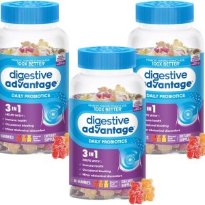 Digestive Advantage Gomitas probióticas previenen gases ocasionales, hinchazón y diarrea para la salud digestiva e inmunológica, 60 unidades Digestive Advantage Gomitas probióticas previenen gases ocasionales, hinchazón y diarrea para la salud digestiva e inmunológica, 60 unidades