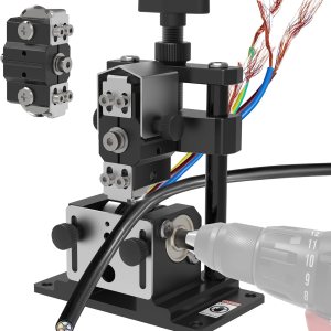 Máquina peladora de alambre de chatarra accionada por taladro, herramienta pelacables con diseño de doble hoja, pelar alambre de 300 MCM a 16 AWG, Máquina peladora de alambre de chatarra accionada por taladro, herramienta pelacables con diseño de doble hoja, pelar alambre de 300 MCM a 16 AWG,