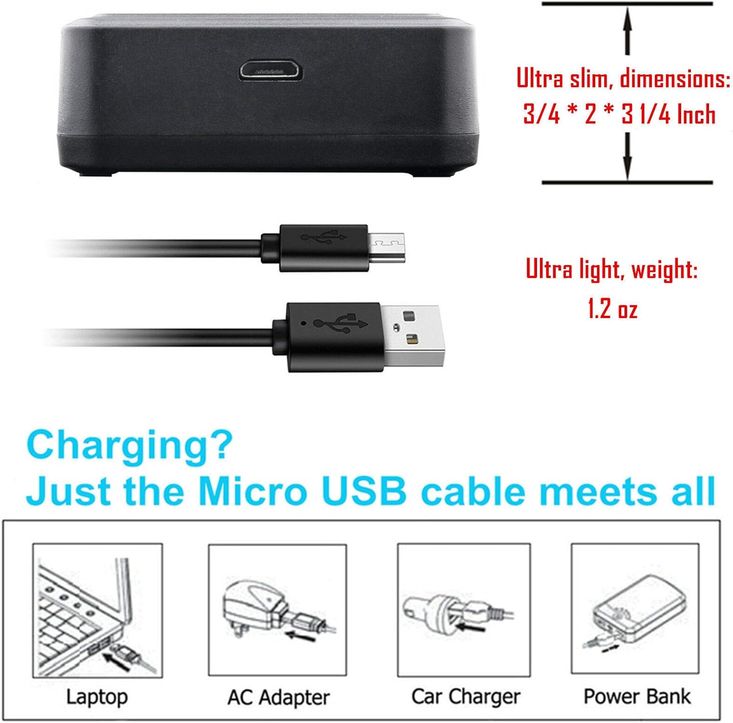 Kastar Paquete de 2 baterías y cargador USB triple LCD compatible con Sanyo Xacti VPC-T1495, Xacti VPC-T1496, Xacti VPC-TP1000, HP (Hewlett Packard)
