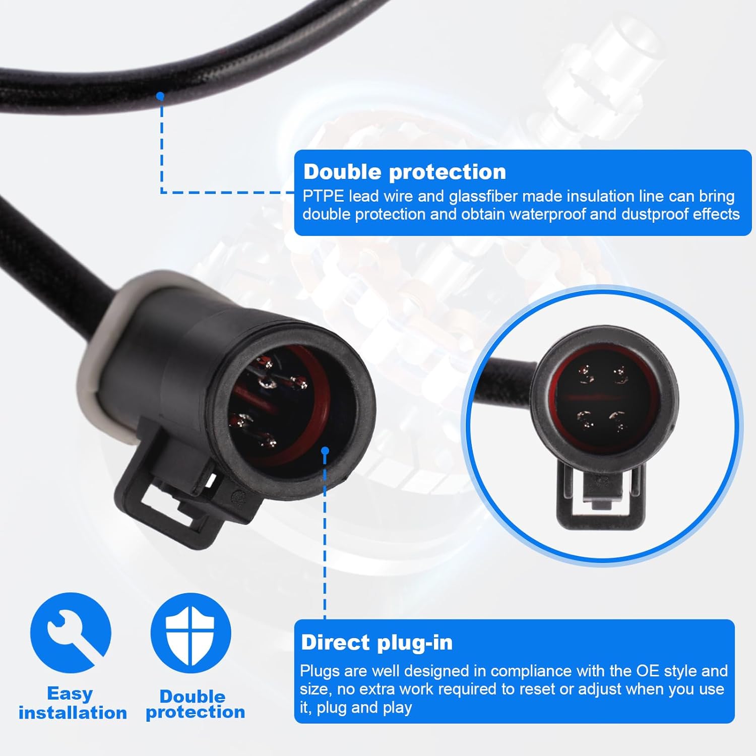 Yeoflagtrade Sensor de oxígeno O2 15716 15717 15718 15719 aguas arriba aguas abajo compatible con Ford Contour E-250 Van E-350 Super Duty E-450