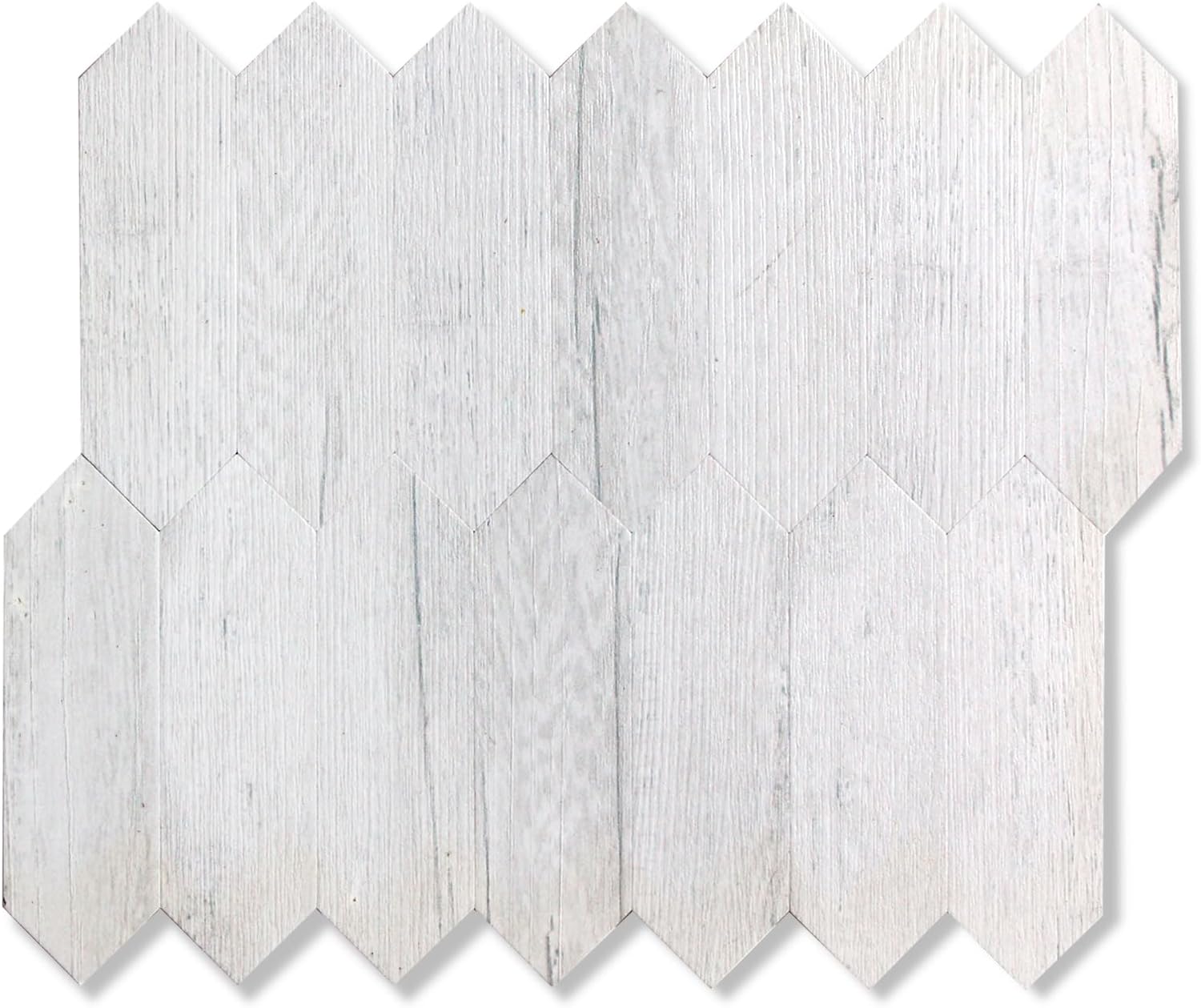 13 hojas de azulejos hexagonales para salpicaduras en muro para cocina, pegar en el muro para baño, lavandería y chimenea, azulejos de madera gris