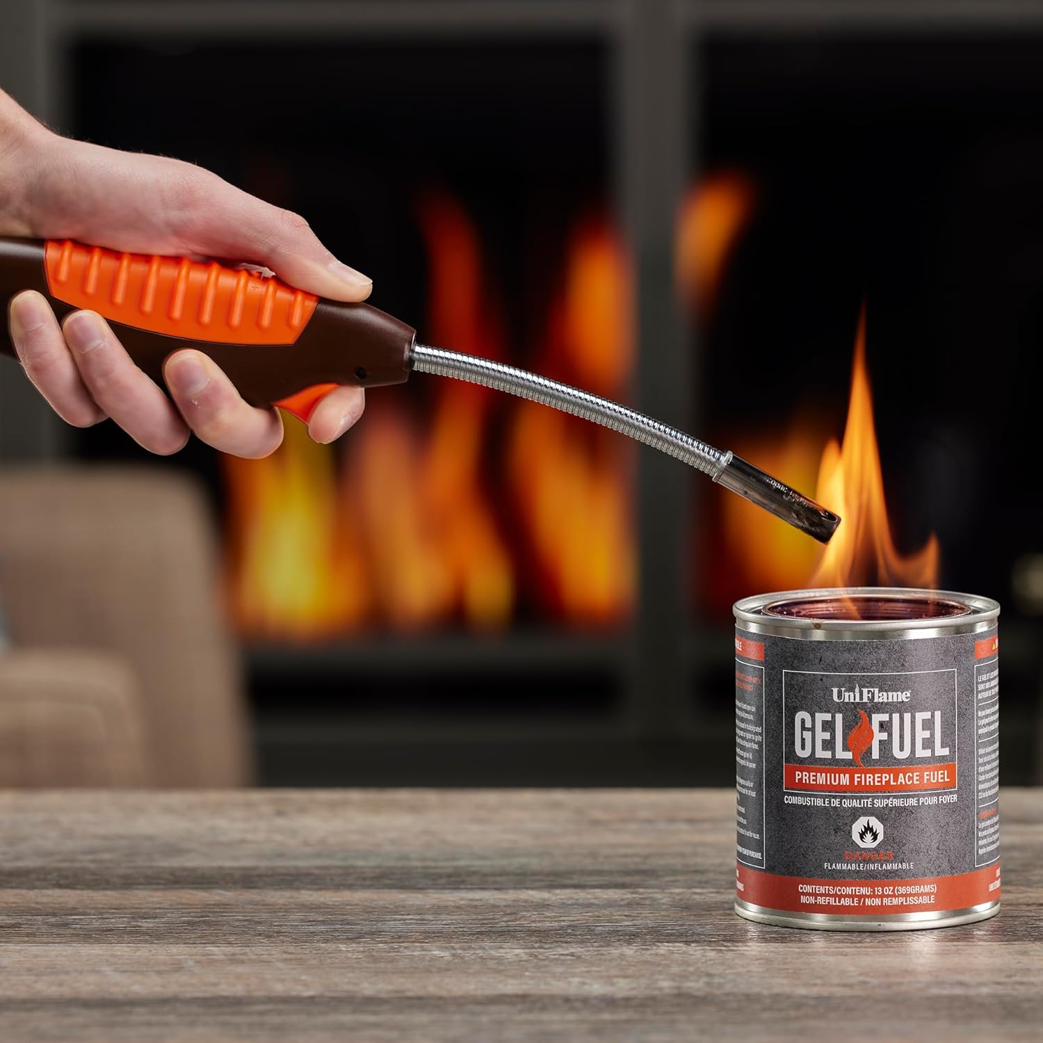 UniFlame – Combustible de gel, combustible premium para chimenea (paquete de 12)  12 latas de 13 onzas
