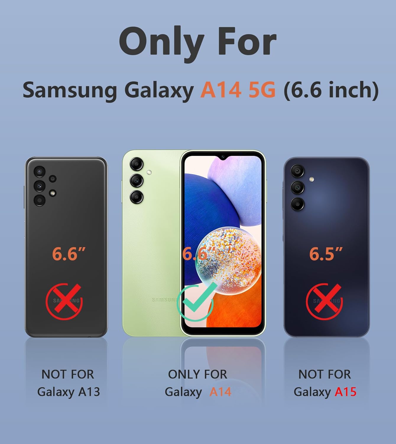 FNTCASE for Samsung Galaxy A14-5G Case Dual-Layer Protective Textured Shockproof Rugged TPU Cover with Kickstand  Military Grade Drop Protection