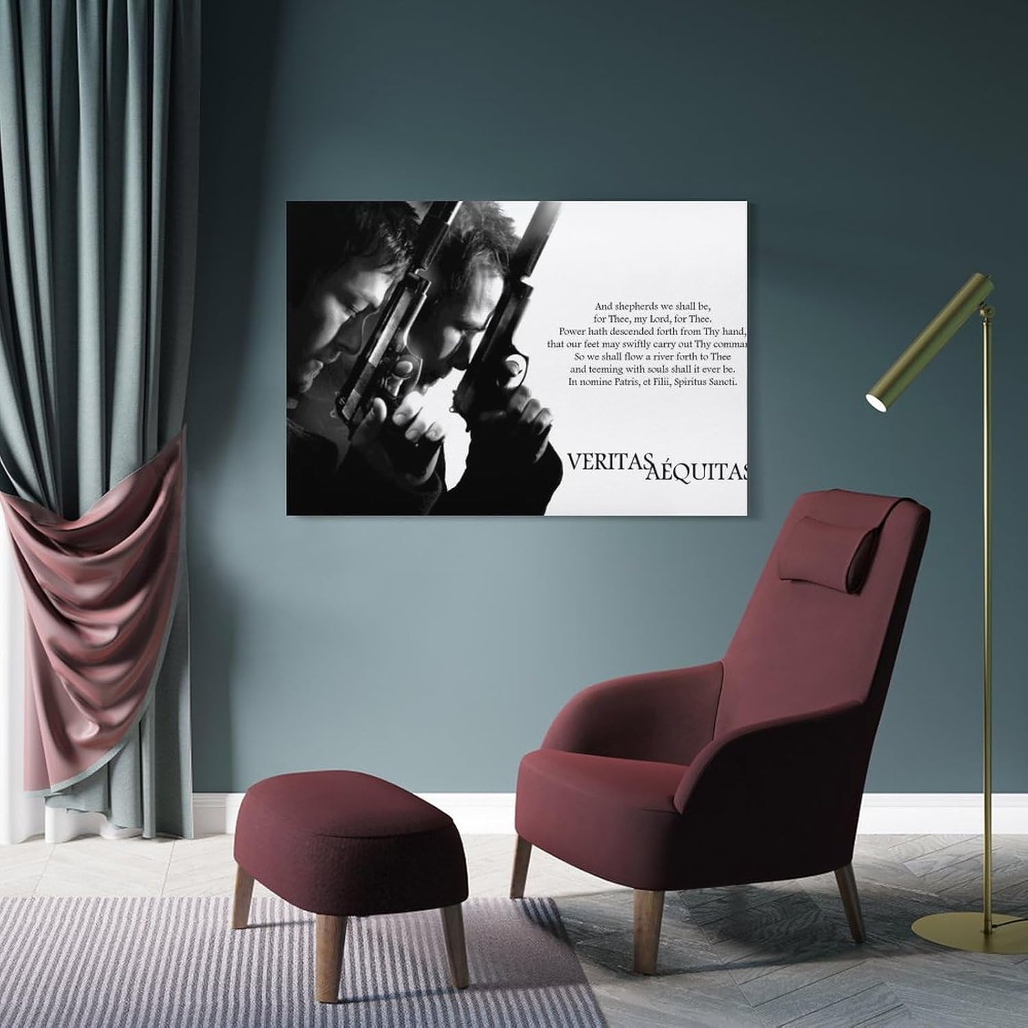 Póster de la película Boondock Saints, póster de oración de los santos de Boondock, póster de arte de pared para dormitorio, sala de estar,