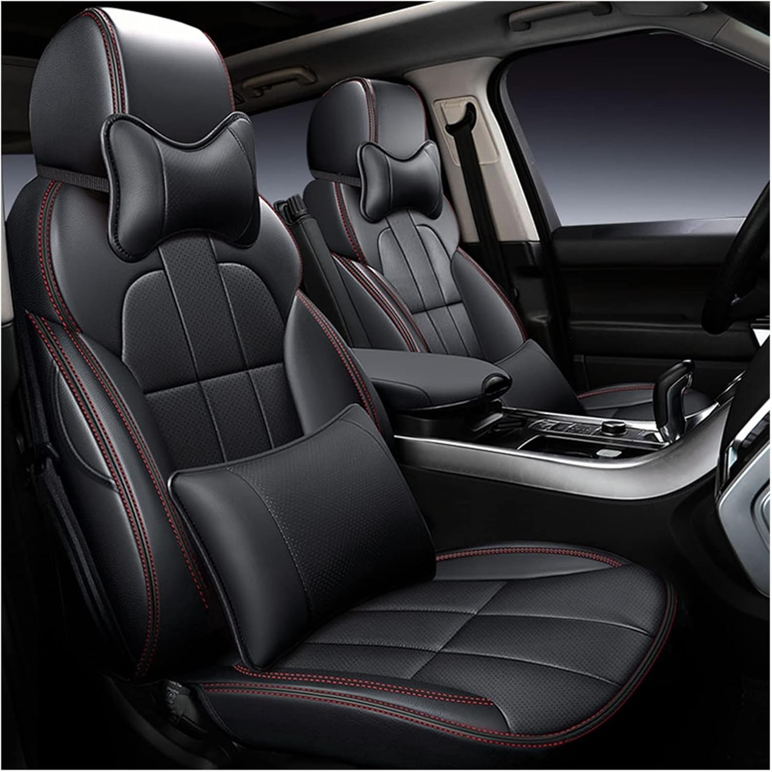 TalcuS Cojines de asiento de cuero de vaca personalizados para asiento de automóvil, compatible con Volvo XC70 S60 S80 XC60 V40 V60 C30 C70 XC90