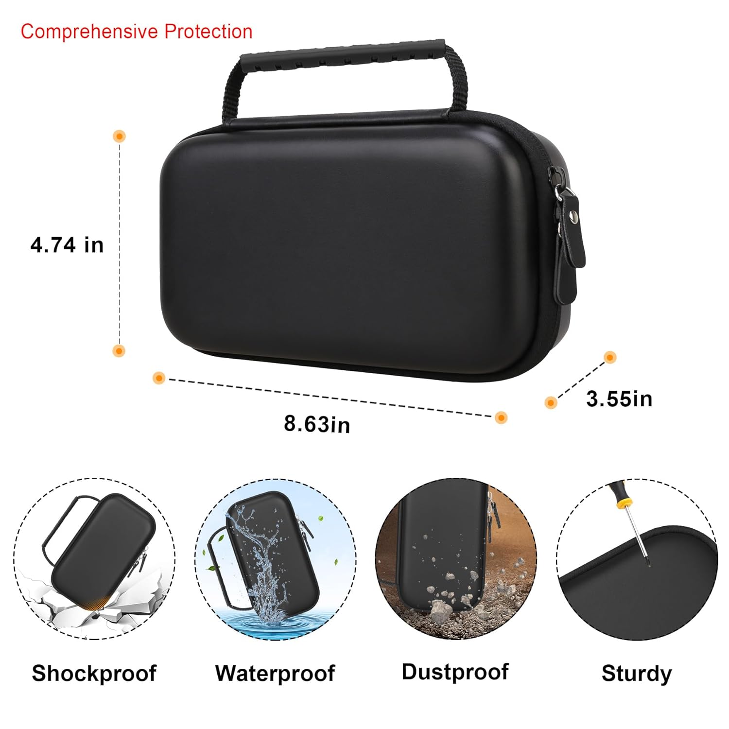 Estuche de transporte para cámara de impresión instantánea MINIBEAR para niños, 40 MP para niños, funda de almacenamiento para cámara de video