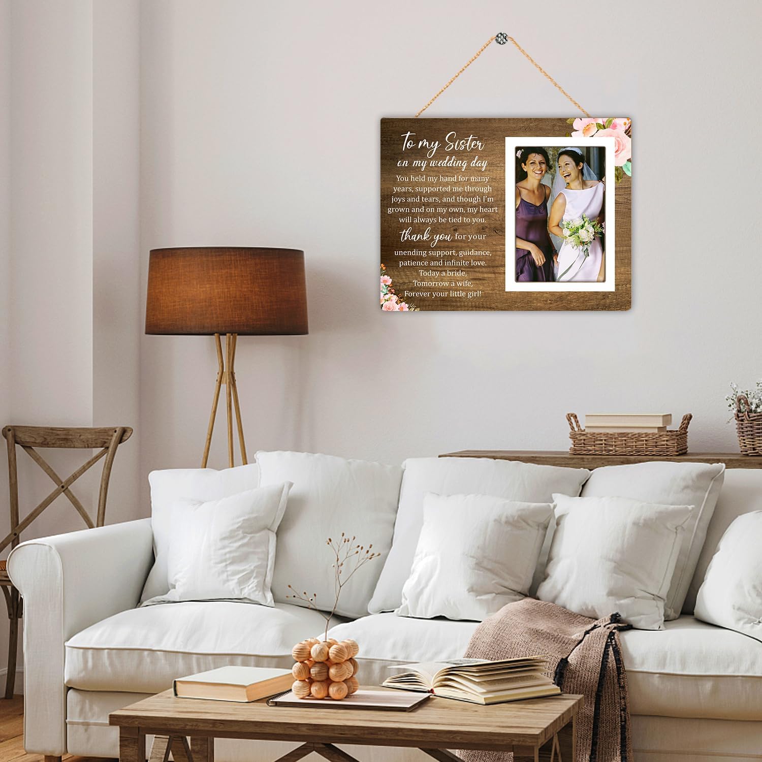 Itsoly Regalos para hermana, marco de fotos para hermana, regalos de cumpleaños de hermana o hermano, marcos de fotos personalizados para hermana,
