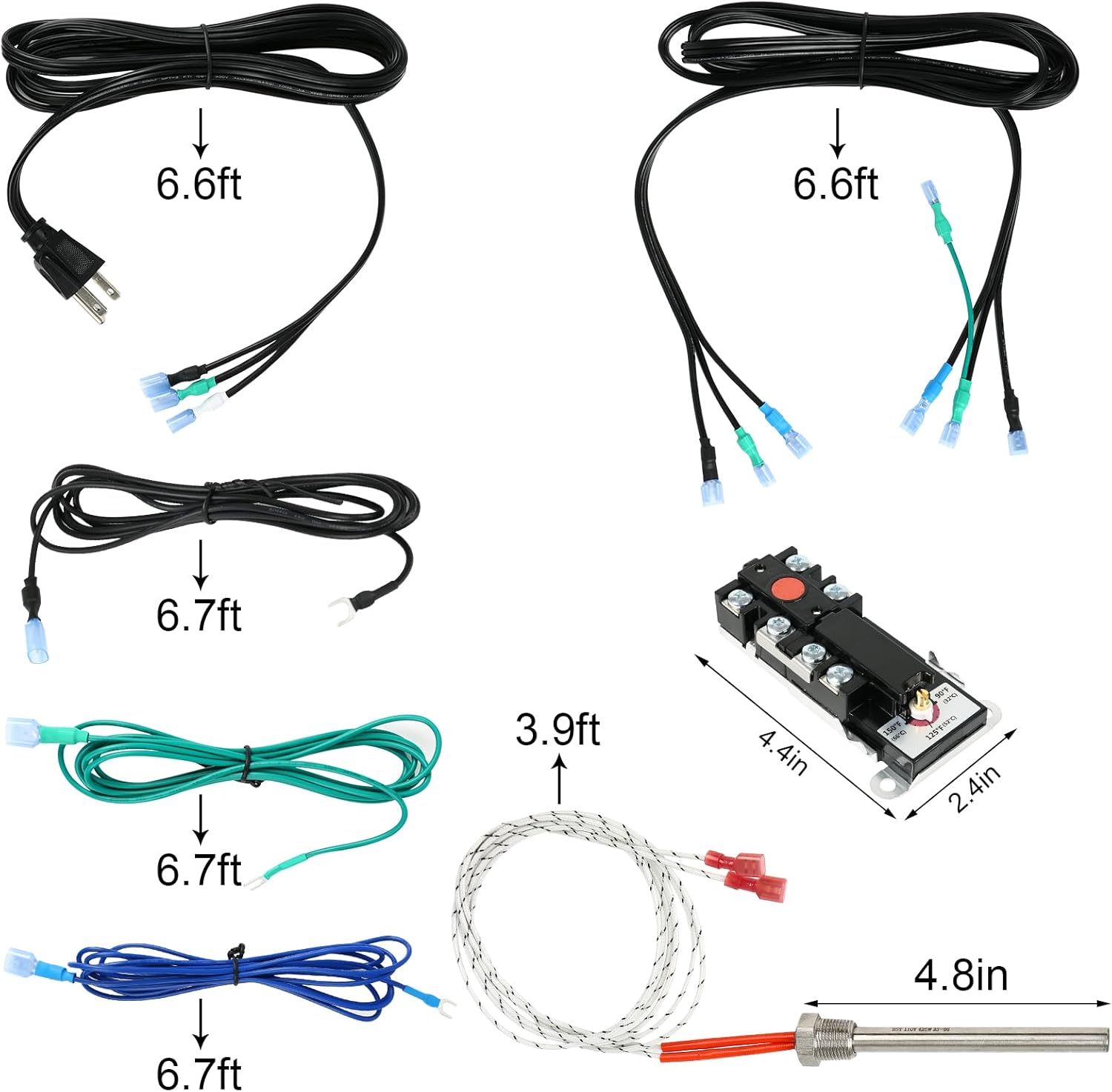 Kit de calentador híbrido de agua eléctrico para RV, kit de calor híbrido de agua caliente que convierte fácilmente el calentador de agua a gas RV