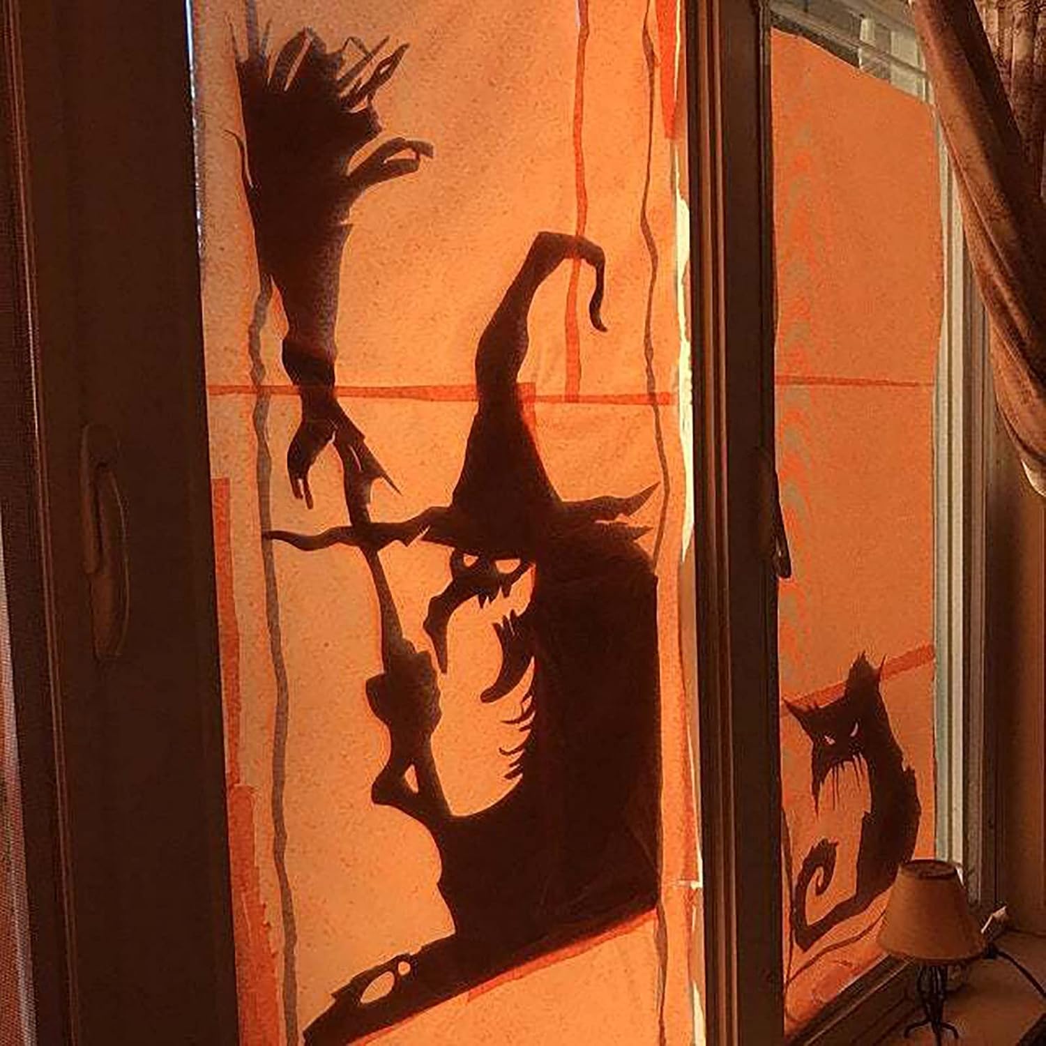 Calcomanías de Halloween para ventanas, decoraciones de vidrio, calcomanías de puerta de Halloween para decoraciones de fiesta (A01)
