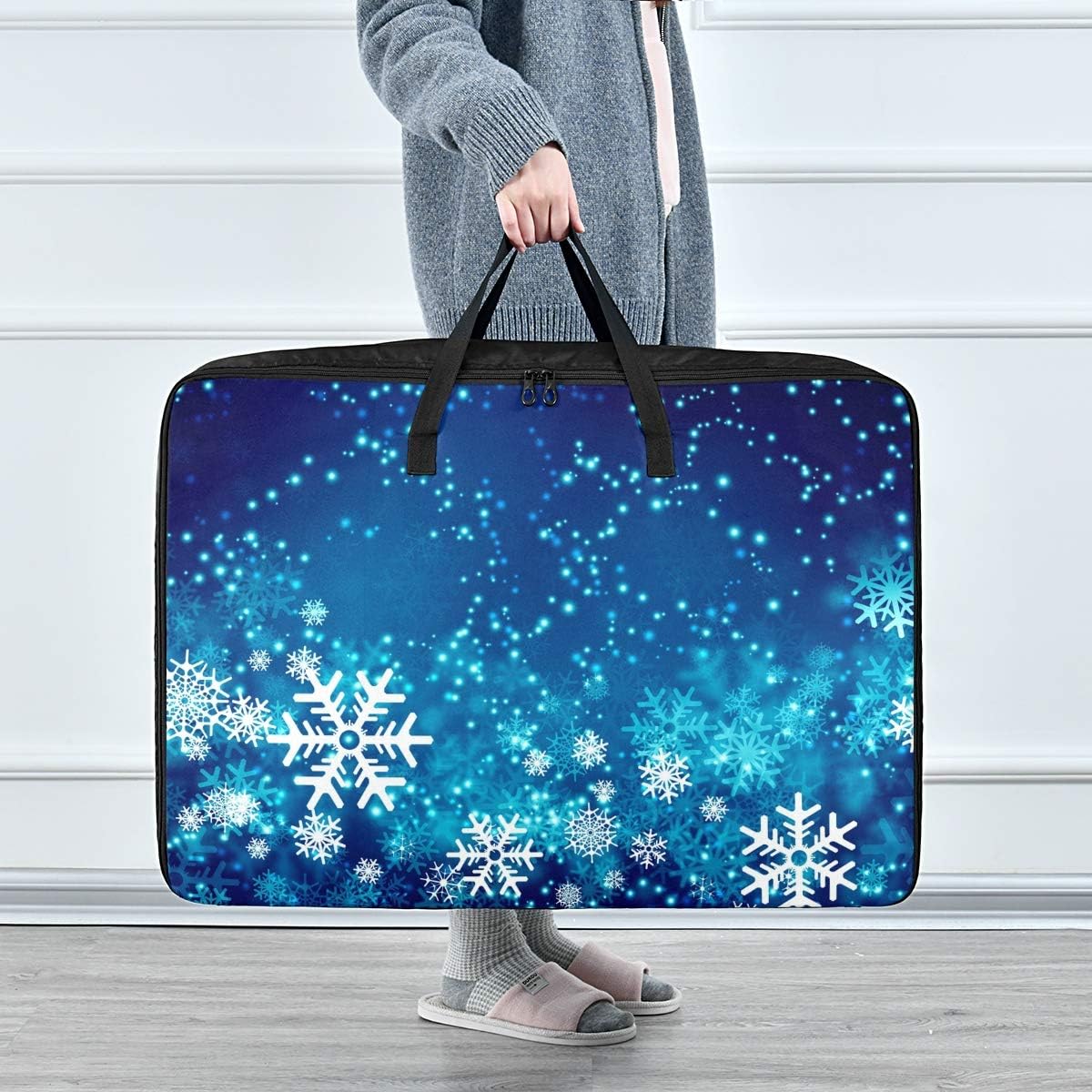 Bolsa de almacenamiento de ropa para debajo de la cama  Otoño de Acción de Gracias manta de almacenamiento grande cremallera 27.6 x 19.7 x 18
