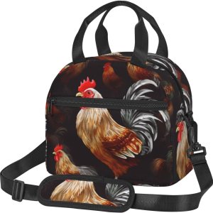 Shine Rooster – Lonchera térmica para mujeres y hombres, reutilizable, a prueba de fugas, bolsa de almuerzo refrigerante, portátil, para viajes, Shine Rooster – Lonchera térmica para mujeres y hombres, reutilizable, a prueba de fugas, bolsa de almuerzo refrigerante, portátil, para viajes,