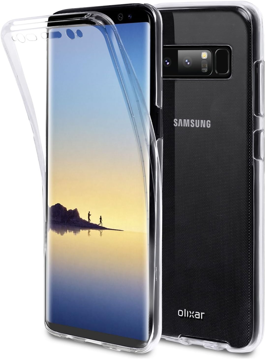Olixar Funda de protección completa 360 para Samsung Galaxy Note 8, cubierta de cuerpo completo, protección delantera y trasera, diseño delgado