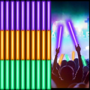 Lewtemi 30 unidades de palos brillantes grandes de Mardi Gras, palos de luz gigantes de carnaval, palos de luz de grado industrial, a granel para Lewtemi 30 unidades de palos brillantes grandes de Mardi Gras, palos de luz gigantes de carnaval, palos de luz de grado industrial, a granel para