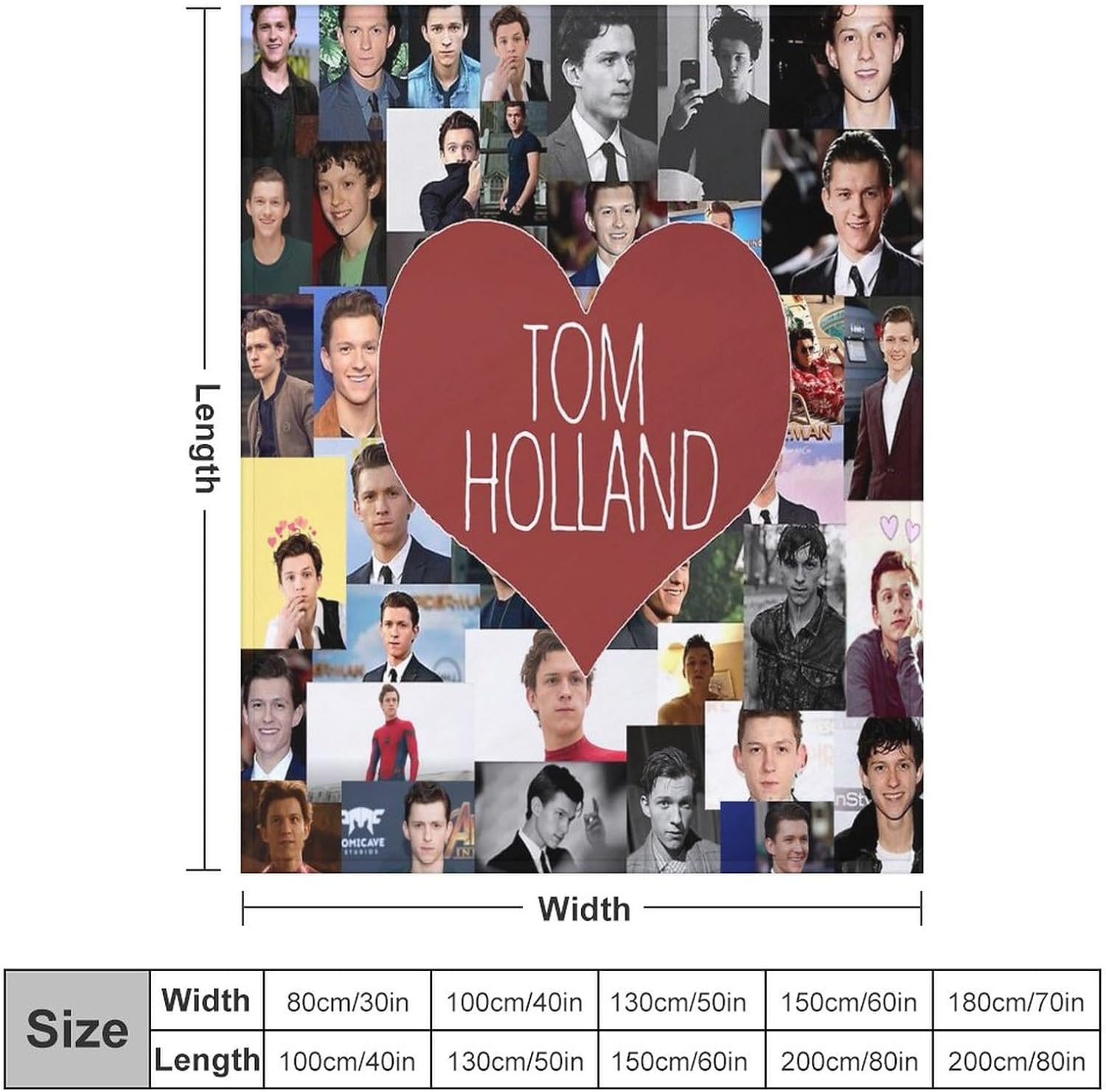 Gadimen Tom Holland – Manta de franela súper suave y ligera para cama, sofá, para todas las estaciones, cálida y acogedora manta de microfibra de
