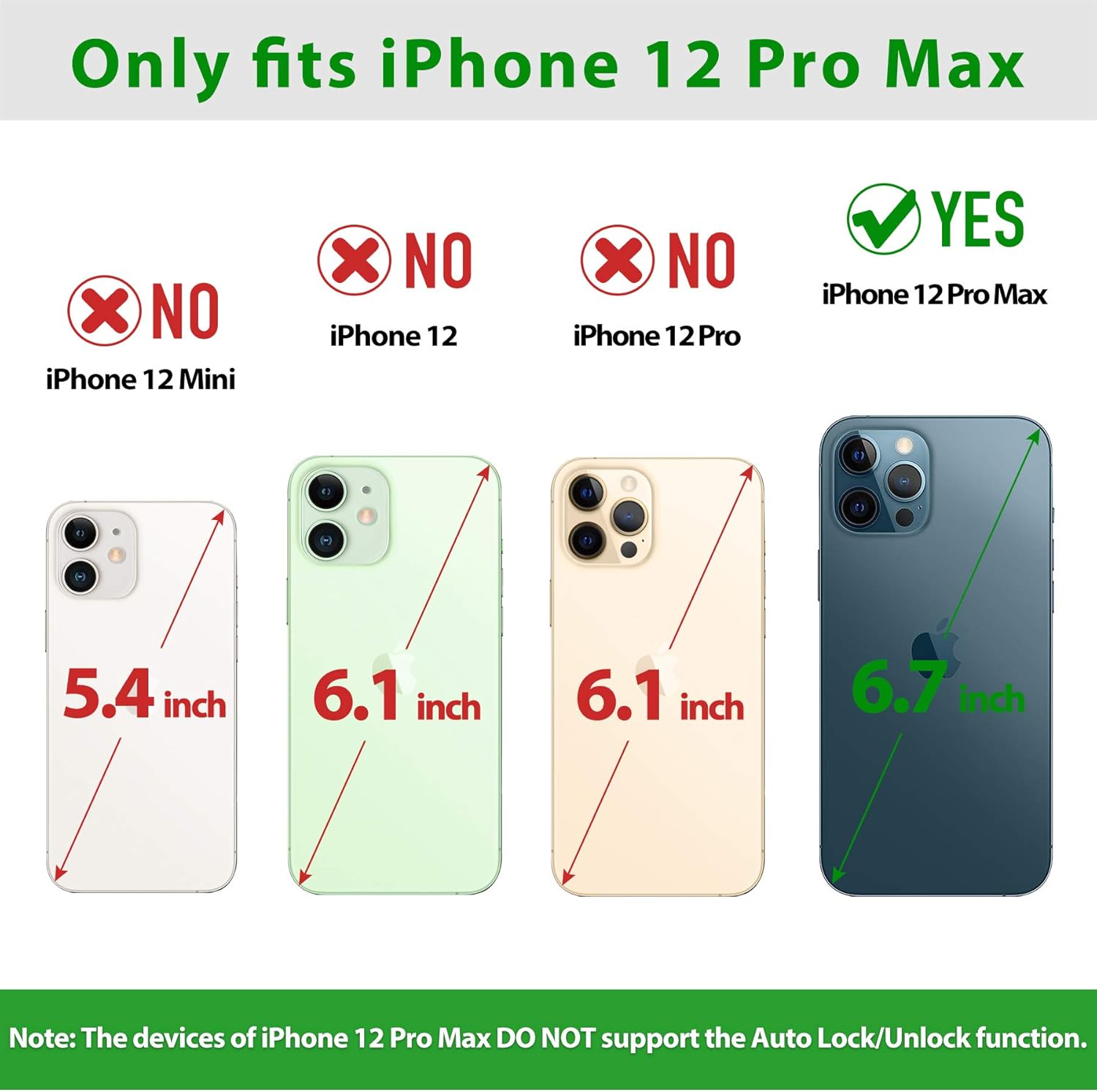 SHIELDON Funda para iPhone 12 Pro Max, funda de piel auténtica tipo cartera magnética a prueba de golpes, soporte para tarjetas RFID, compatible con