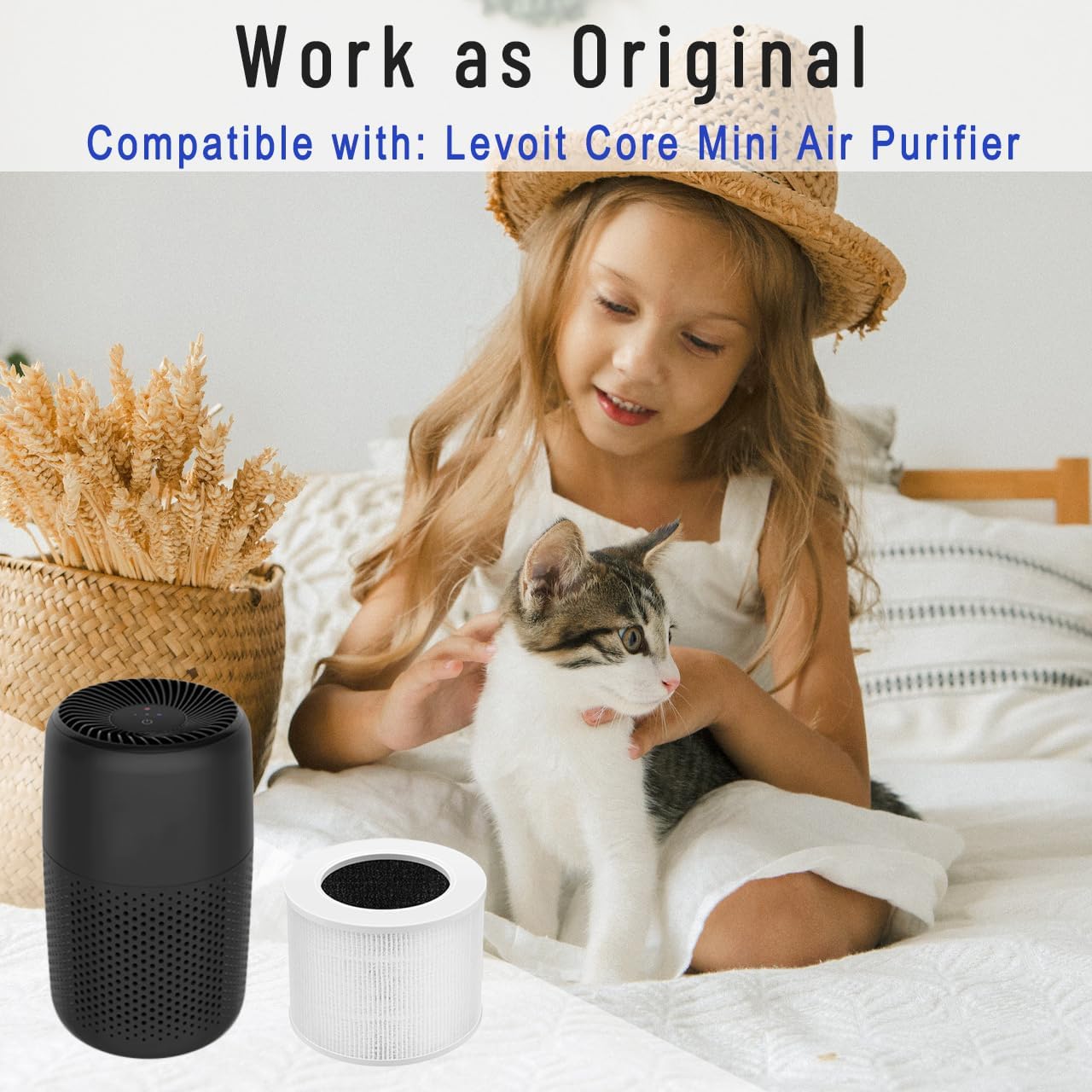 Core Mini filtros de repuesto compatibles con LEVOIT Core Mini purificador de aire, 3 en 1 H13 True HEPA, filtros de alta eficiencia premium, en