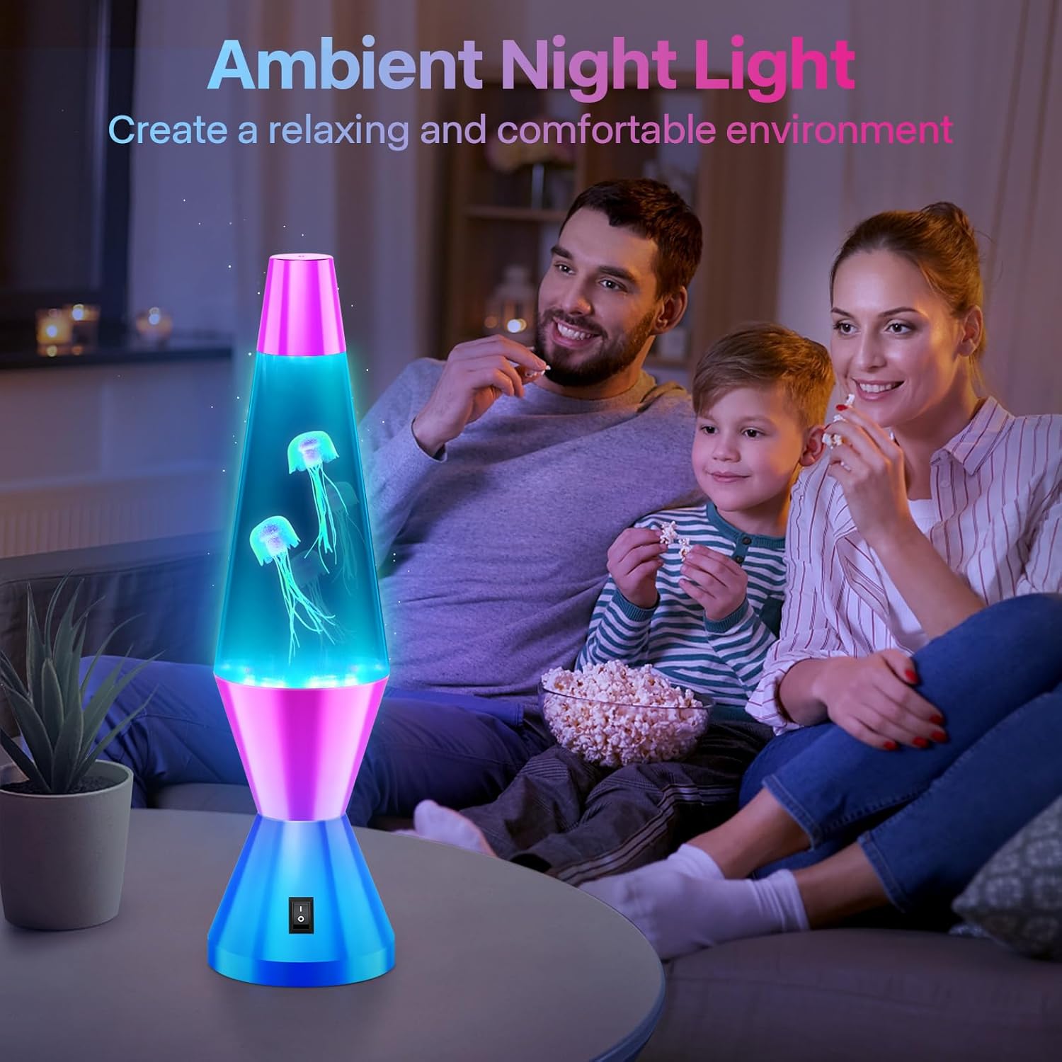 Lámpara de medusa, 7 colores cambiantes de medusas, luz nocturna para mesa de acuario, decoración del hogar, luces LED para sala de estar, oficina,