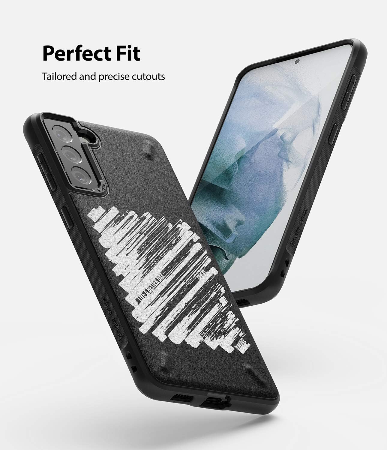 Ringke Onyx Design – Funda compatible con Galaxy S21 Plus, resistente y duradera, a prueba de golpes, con parte trasera de serigrafía, pintura