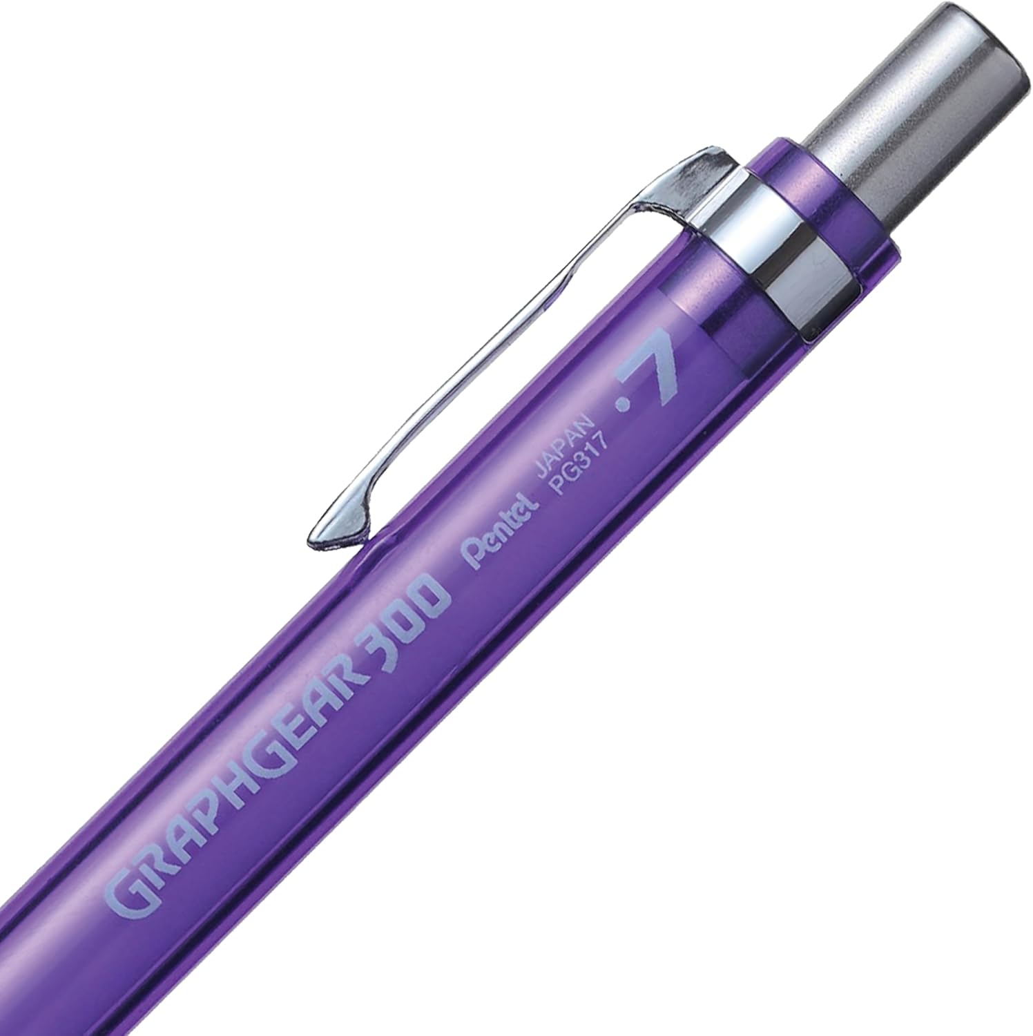 Pentel GraphGear 300 – Lápiz mecánico, caja de 12 lápices, violeta, 0.028 in
