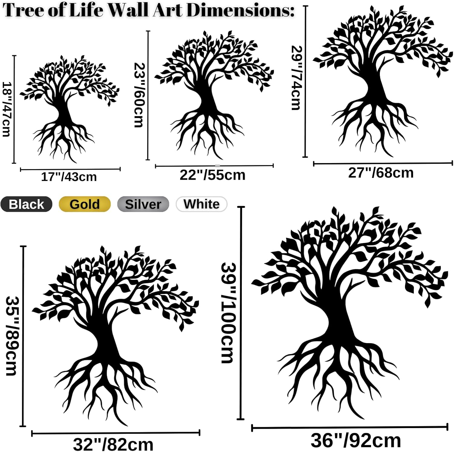 Decoración de pared de árbol de la vida, árbol de la vida, árbol de la vida, decoración de pared de árbol de metal grande, regalo de inauguración de