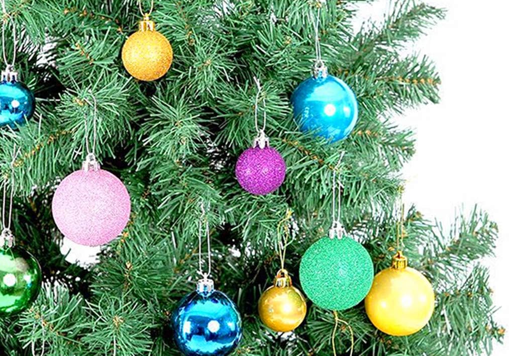 ALIMITOPIA 24 bolas de Navidad, bolas colgantes inastillables de 1.6 pulgadas para decoración de árbol de Navidad (1.6 pulgadas blancas)