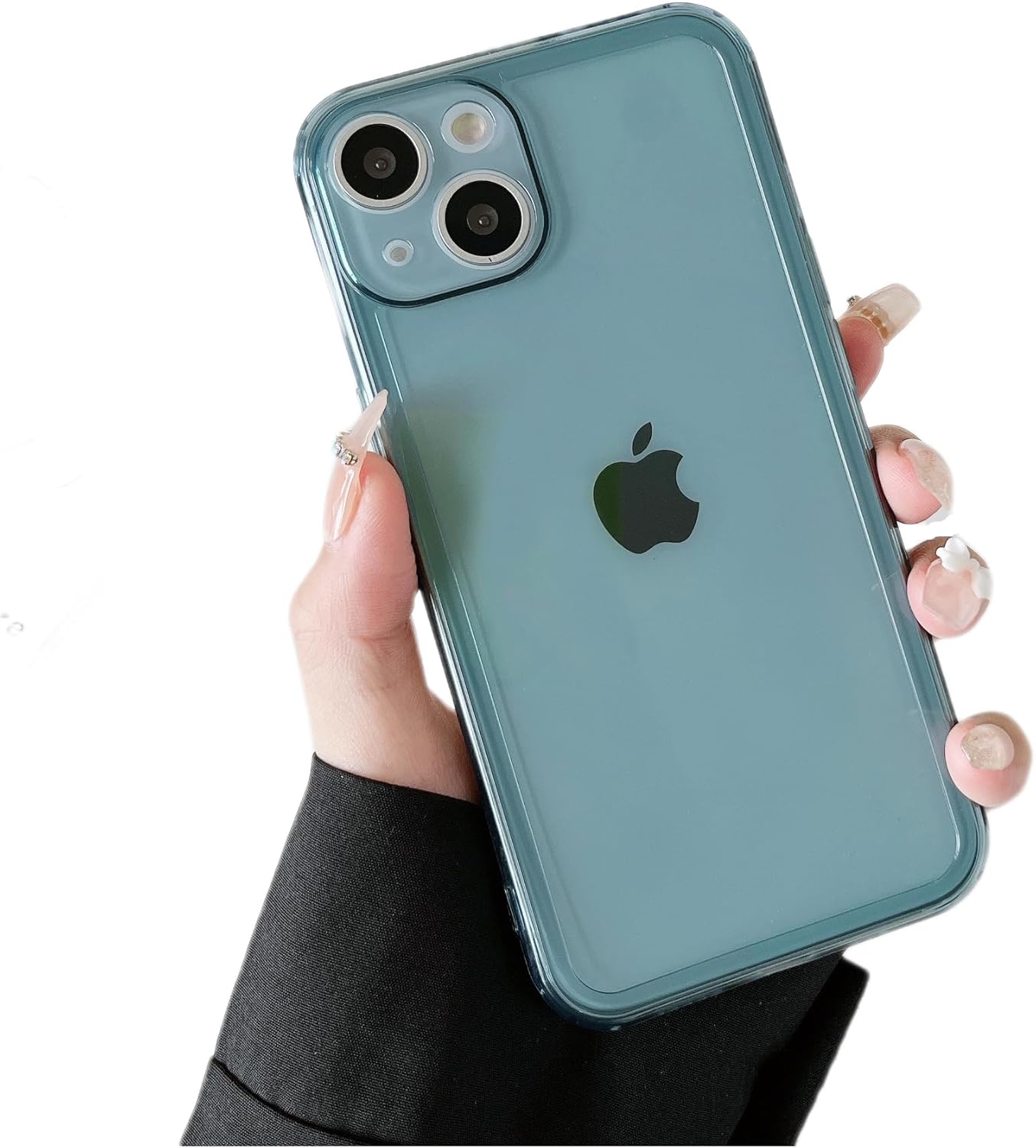 ZTOFERA Funda para iPhone 15 6.1 pulgadas, Transparente Suave Silicona Bumper Protector Retro Color Transparente A Prueba de Golpes Caja Del