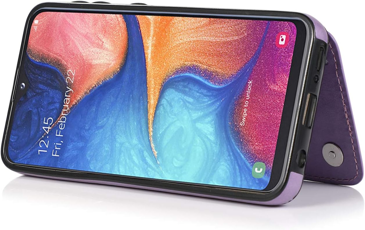 Funda de teléfono para Samsung Galaxy A10eA20e con protector de pantalla de vidrio templado y tarjetero con soporte para tarjetero, accesorios de