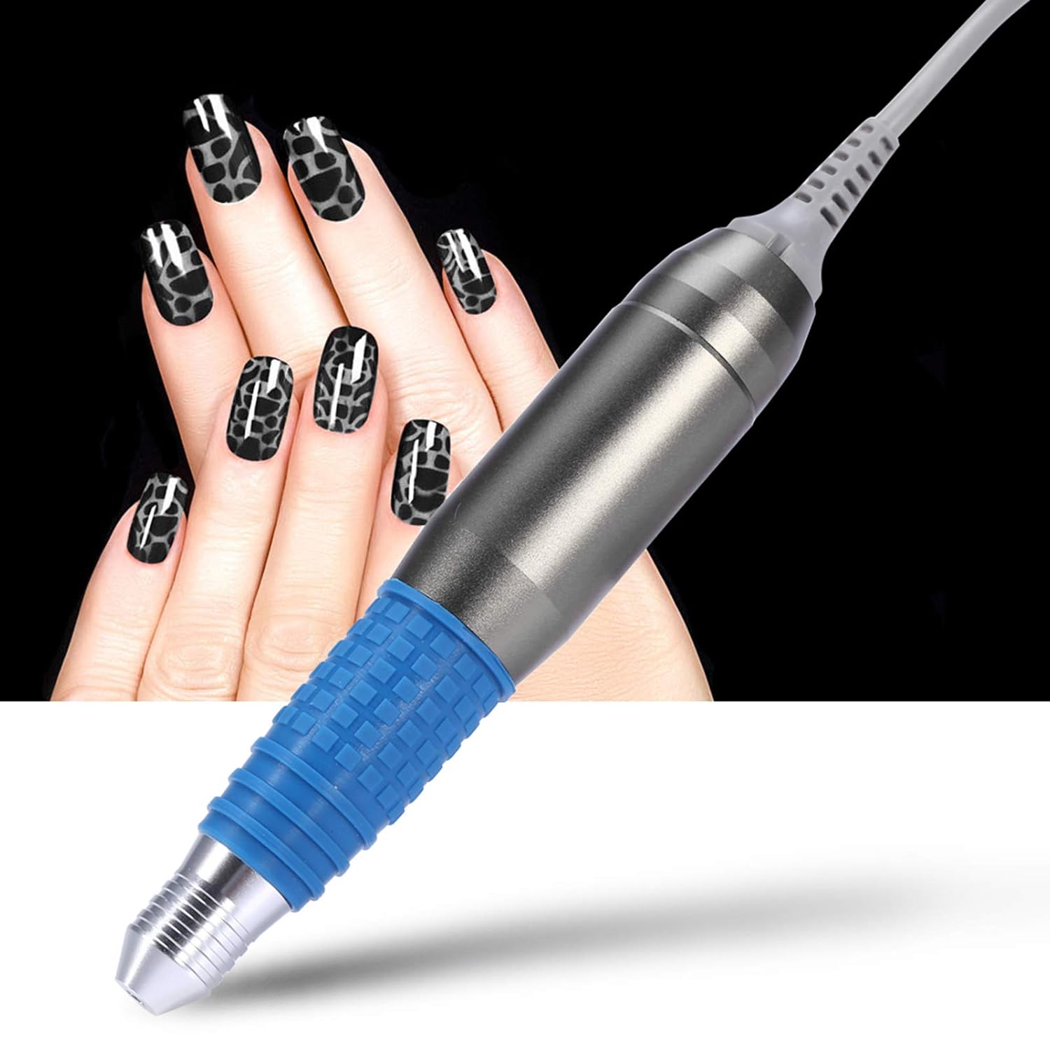 Srliya Taladro eléctrico de uñas, mango eléctrico de taladro de uñas para máquina eléctrica de manicura de uñas, lima de uñas, herramienta de