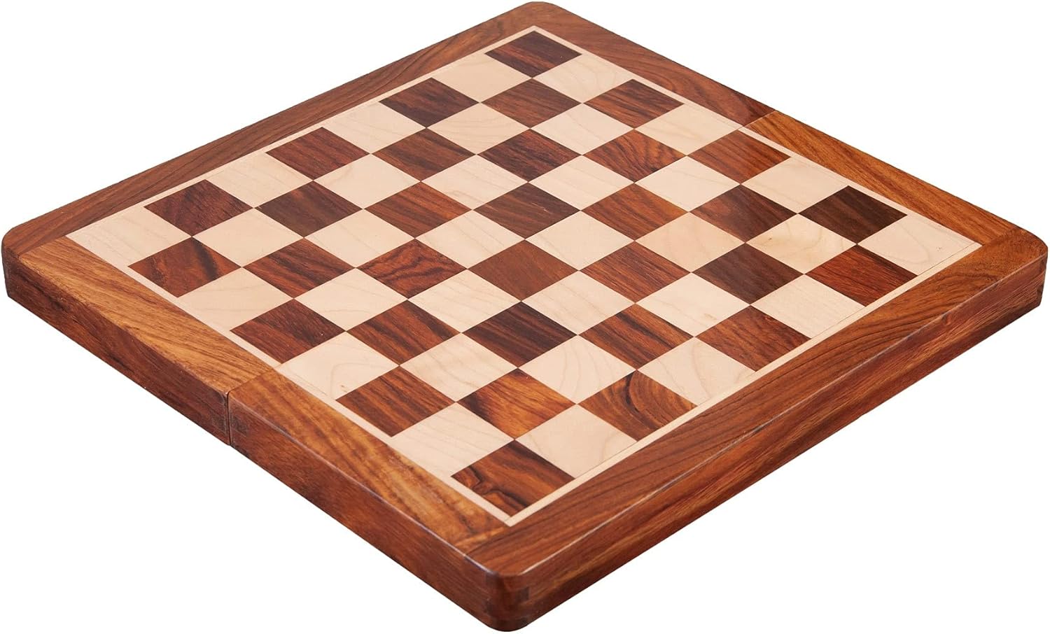 Juego de ajedrez de viaje magnético plegable de madera, 10 pulgadas, palisandro dorado y arce