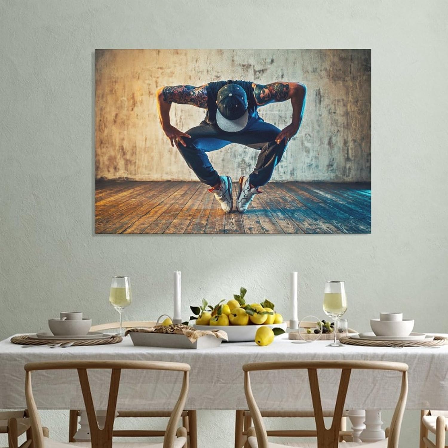 Pósteres de lona para sala de baile de hombre joven, decoración de dormitorio, decoración deportiva, oficina, regalos, decoración de pared, póster