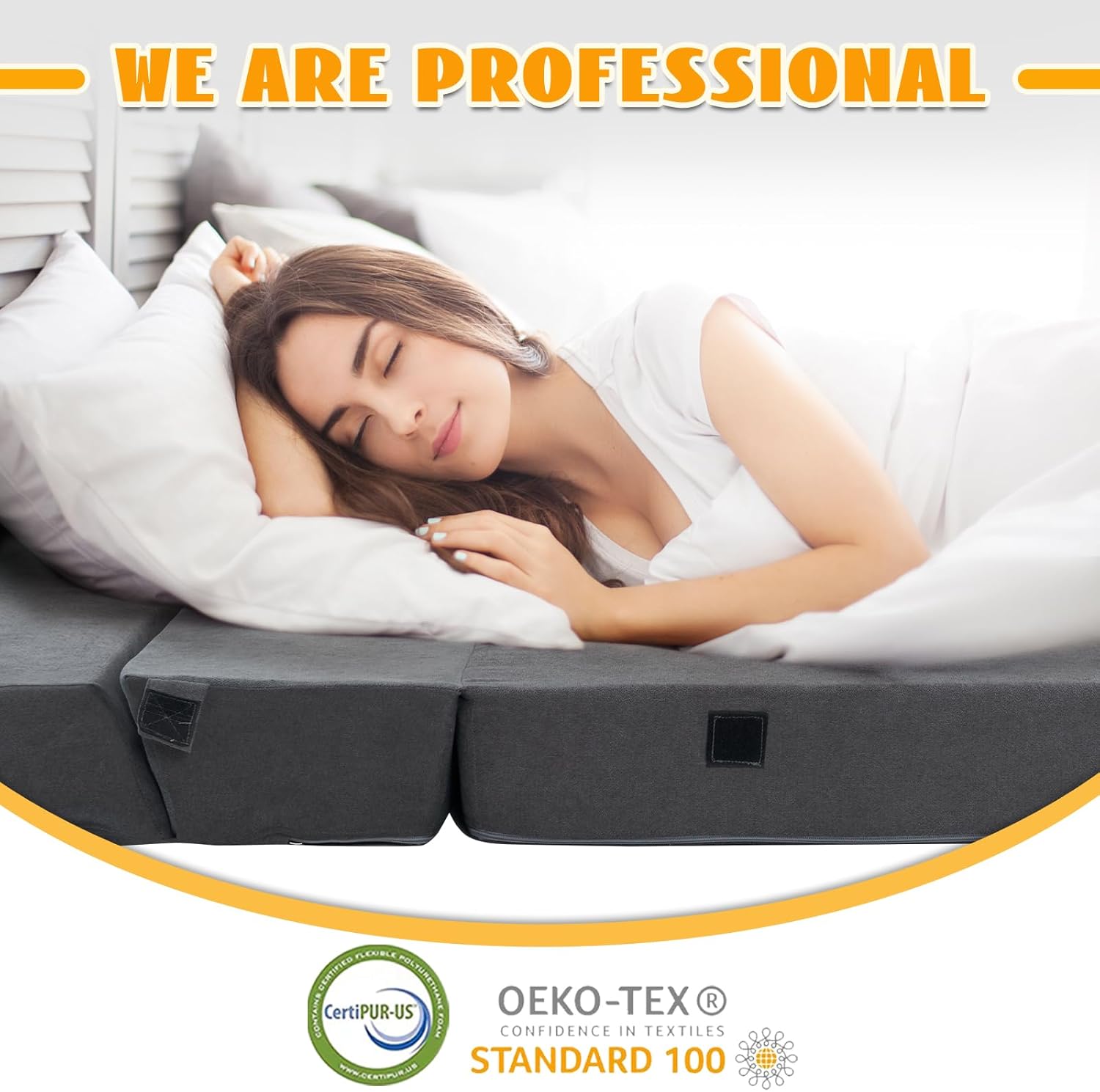 jela Colchón plegable para sofá cama, tela de lujo, sofá cama, colchón de piso, sofá plegable para habitación de invitados, sala de estar (83 x 33
