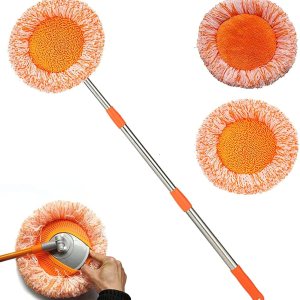 Enthowother Trapeador de limpieza ajustable giratorio de 360 grados, trapeador de girasol extensible giratorio de 360, fregona multifuncional de Enthowother Trapeador de limpieza ajustable giratorio de 360 grados, trapeador de girasol extensible giratorio de 360, fregona multifuncional de